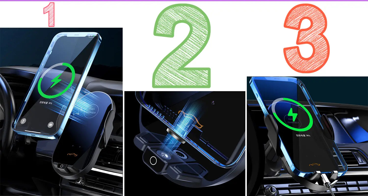 Boîtier de support de téléphone transparent élégant avec charge sans fil et montage de charge magnétique intégrés, pour une installation sûre dans les véhicules Ford F150