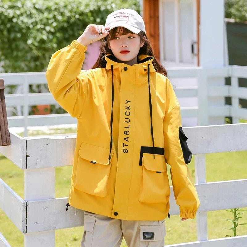 Women Jackets  Spring Autumn Trench Coats 2025 New Korean Loose BF Retro Women's Clothing Hooded  All-match Outerwear