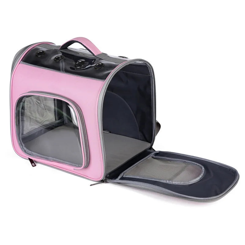 Pet Backpack Breathable Pet Backpack Carrier Oxford Fabric Portable Travel Bag For Small Cat Dog Outdoor Walking Camping Trip