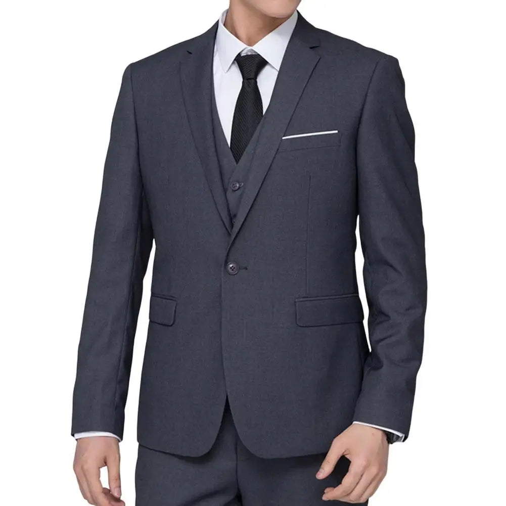 2026 Elegant Men Formal Blazer British Style Professional Work Groom Wedding Dress Best Man Blazer Jacket Blazer For Shirt Tie