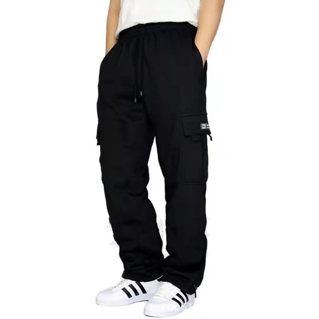 2024 New Cargo Pants Men's Loose Straight sports Clothing Solid color sweatpants Versatile Joggers Woven Casual Male Trousers ﻿