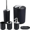 Bathroom Accessory Set,6 Piece Gift Set,Toothbrush Holder,Toothbrush Cup,Soap Dispenser,Soap Dish,Toilet Brush Holder,Trash Can