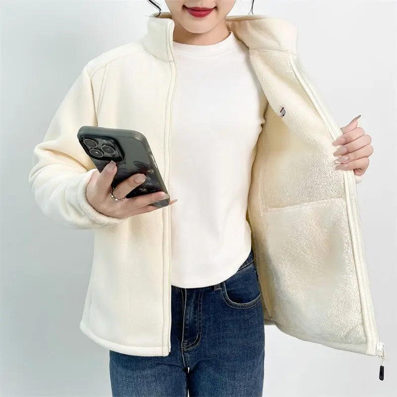 Womens Winter Sports Running Jackets Fleece Hiking Camping Thermal Warm Coat Windbreaker Jogging Coats Winter Clothes