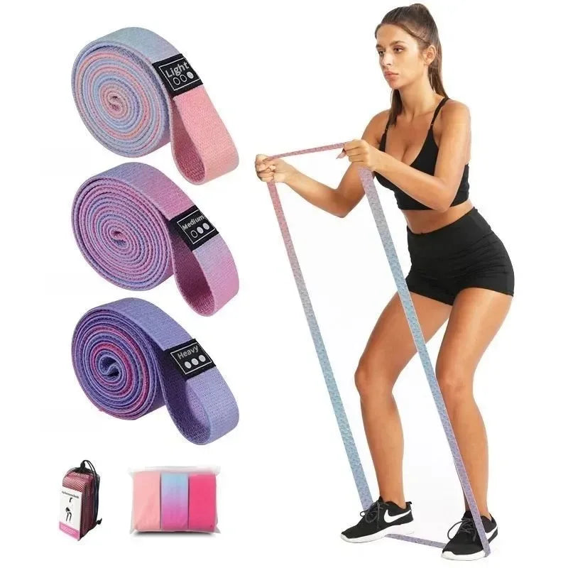 Long Resistance Loop Bands Unisex Elastic Bands Full Body Stretch Training Yoga Pilates Home Gym Fitness Equipment