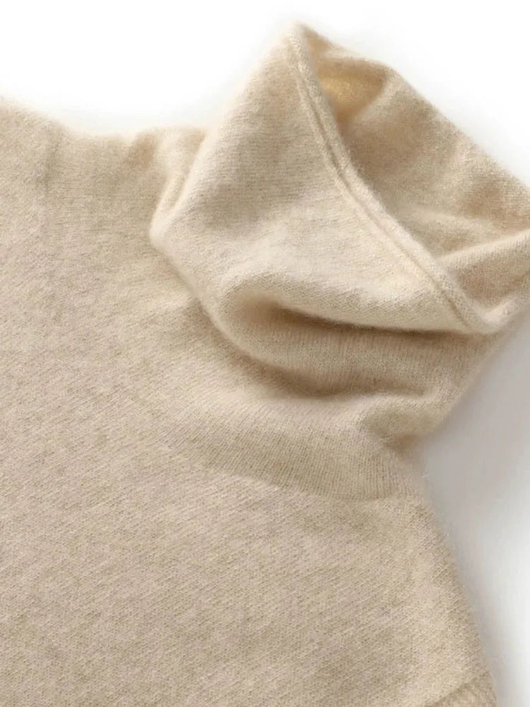 Women Merino Wool Sleeveless Pullovers Turtleneck Sweater Waistcoat Wool Knitwear Spring Autumn Winter Fashion Vest Tops