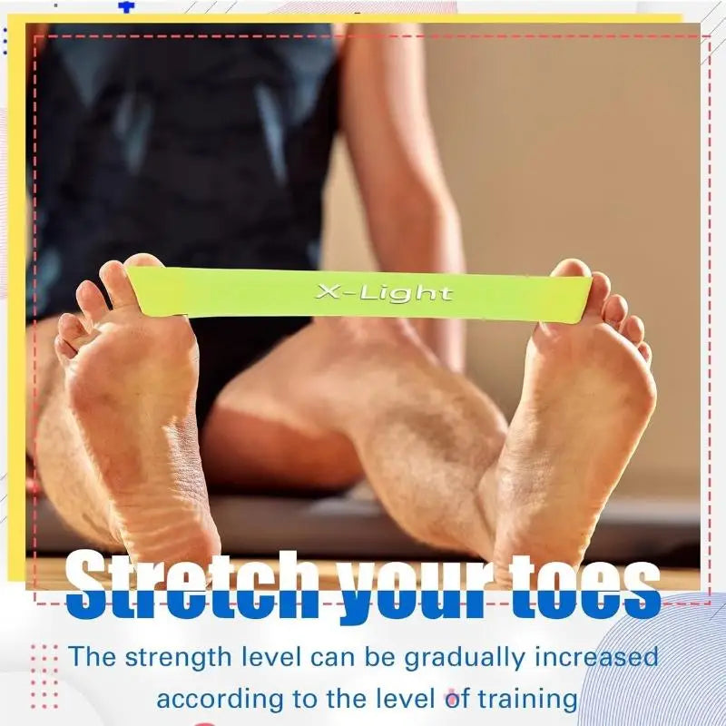 Silicone Finger Toe Resistance Bands Yoga Pull Band With 6 Resistance Levels For Strength Training Physical Therapy Workout