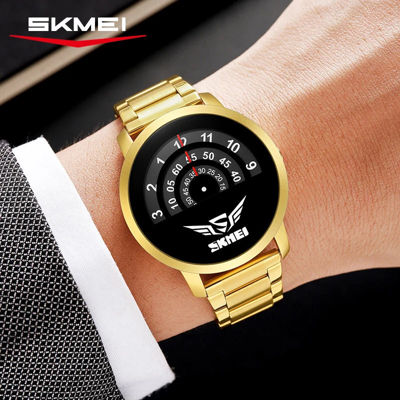 SKMEI 2677 Luxury Brand Fashion Wristwatches Male Clock Relogio Masculino Men's Quartz Watch Waterproof Steel /Leather Watches