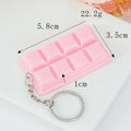 New Chocolate Biscuit Key Chain Cute Cartoon Food Play Bag Pendant Lovers Boudoir Gift Bag Wrapped Car Key Accessories Hanging