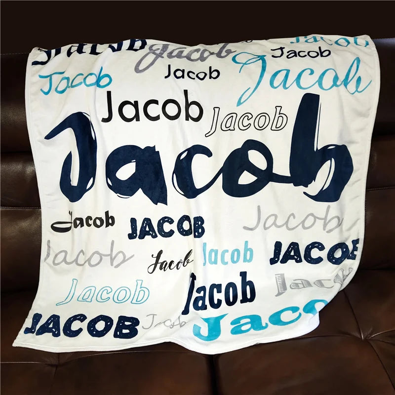 Baby Blanket Swaddling For Newborn Name Personalized Infant Crib Flannel Fleece Blanket Swaddle Baby Bedding Birthday Gift