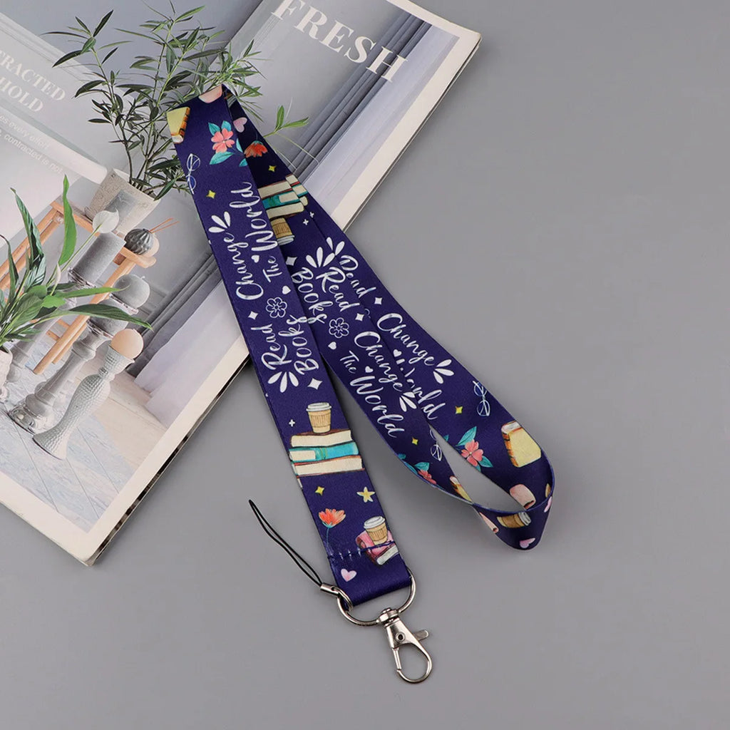 Keychains Neck Strap English Quotes Webbing Lanyard Key Neck Strap For Card Badge Gym Keychain Keyring Accessories Funny Gifts