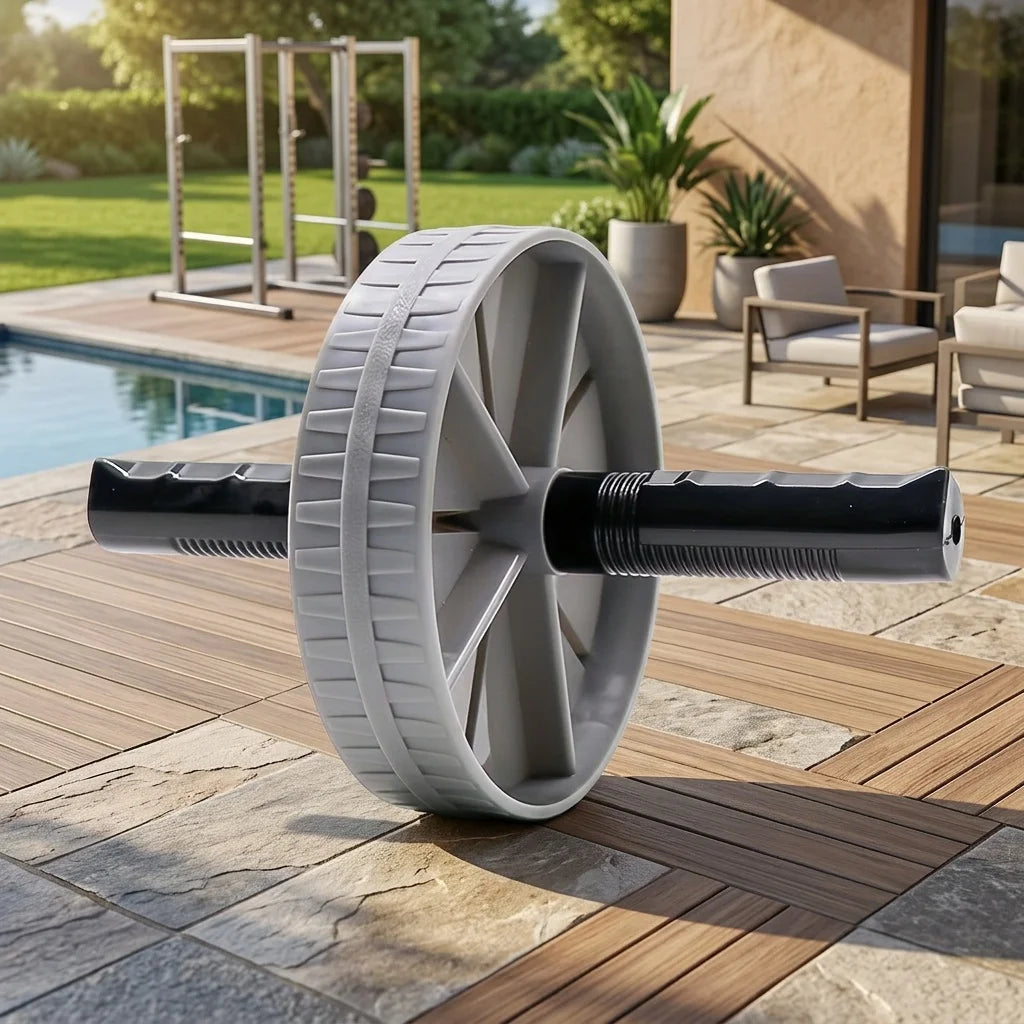 Ab Wheel Roller Core Abdominal Muscle Trainer Exercise Equipment for Home Gym Fitness Workout for Men Portable Durable Non-Slip.