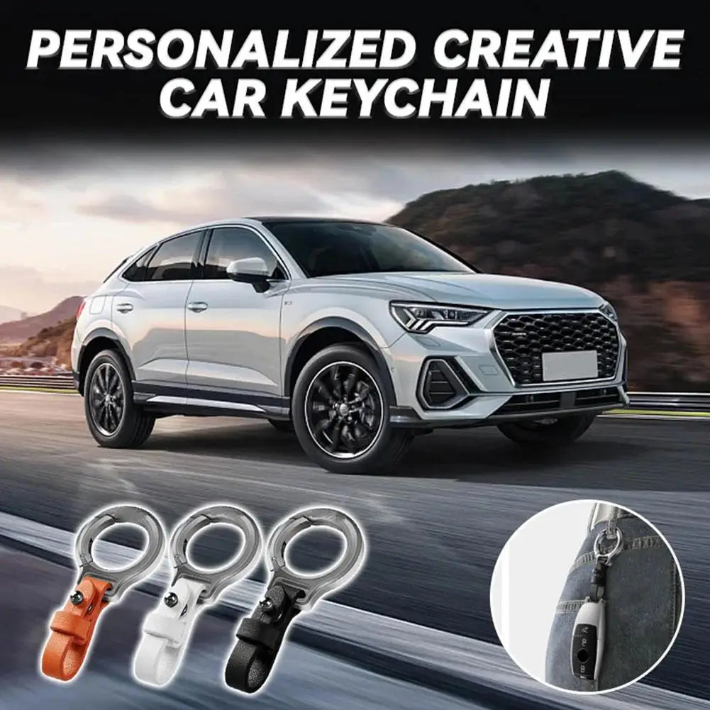 New Leather Keychains Waist Belt Buckle Carabiner Car Pendant Key Chains Rings For Men Women Keyring Jewelry