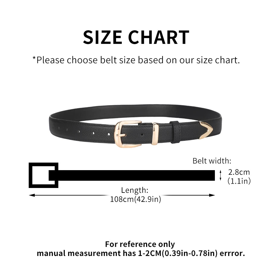 New Women Belts A Solid Color Casual, Retro and Elegant PU  Jeans and Coats Belt, Suitable for All Four Seasons Unisex Belts