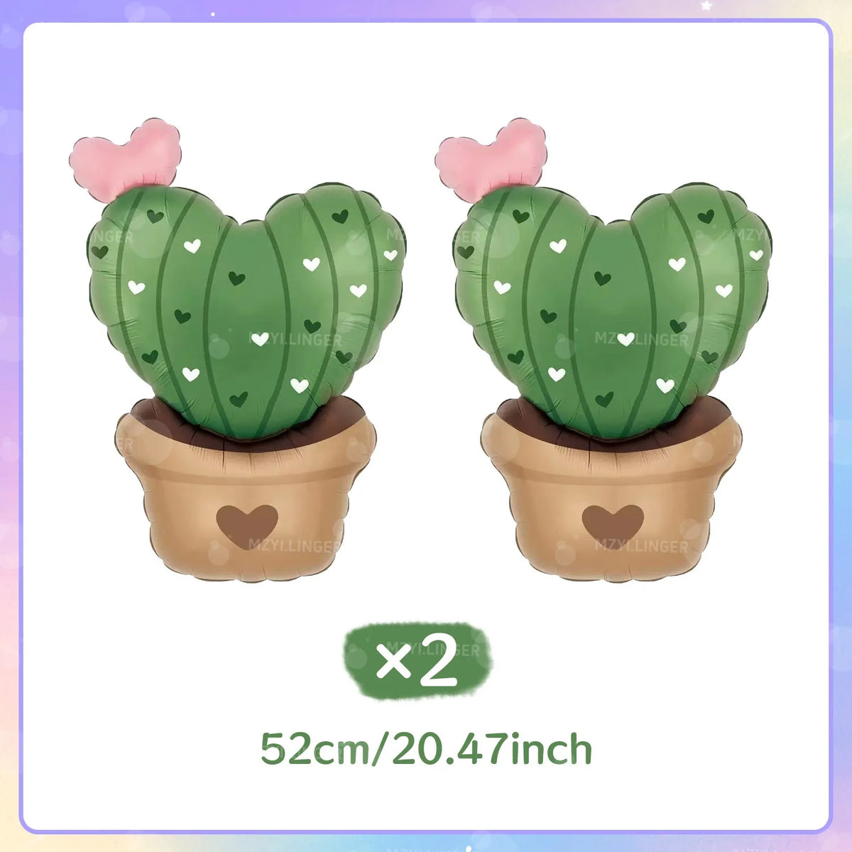 Valentine's Day Balloon Love Cactus Love Rainbow Aluminum Film Balloon Valentine's Day Wedding Birthday Balloon Decoration