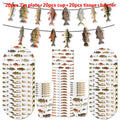 Fishing Themed Party Disposable Tableware Set Paper Plate Cup Napkin Tablecloth Banner Birthday Weedding Party Tableware Supplie