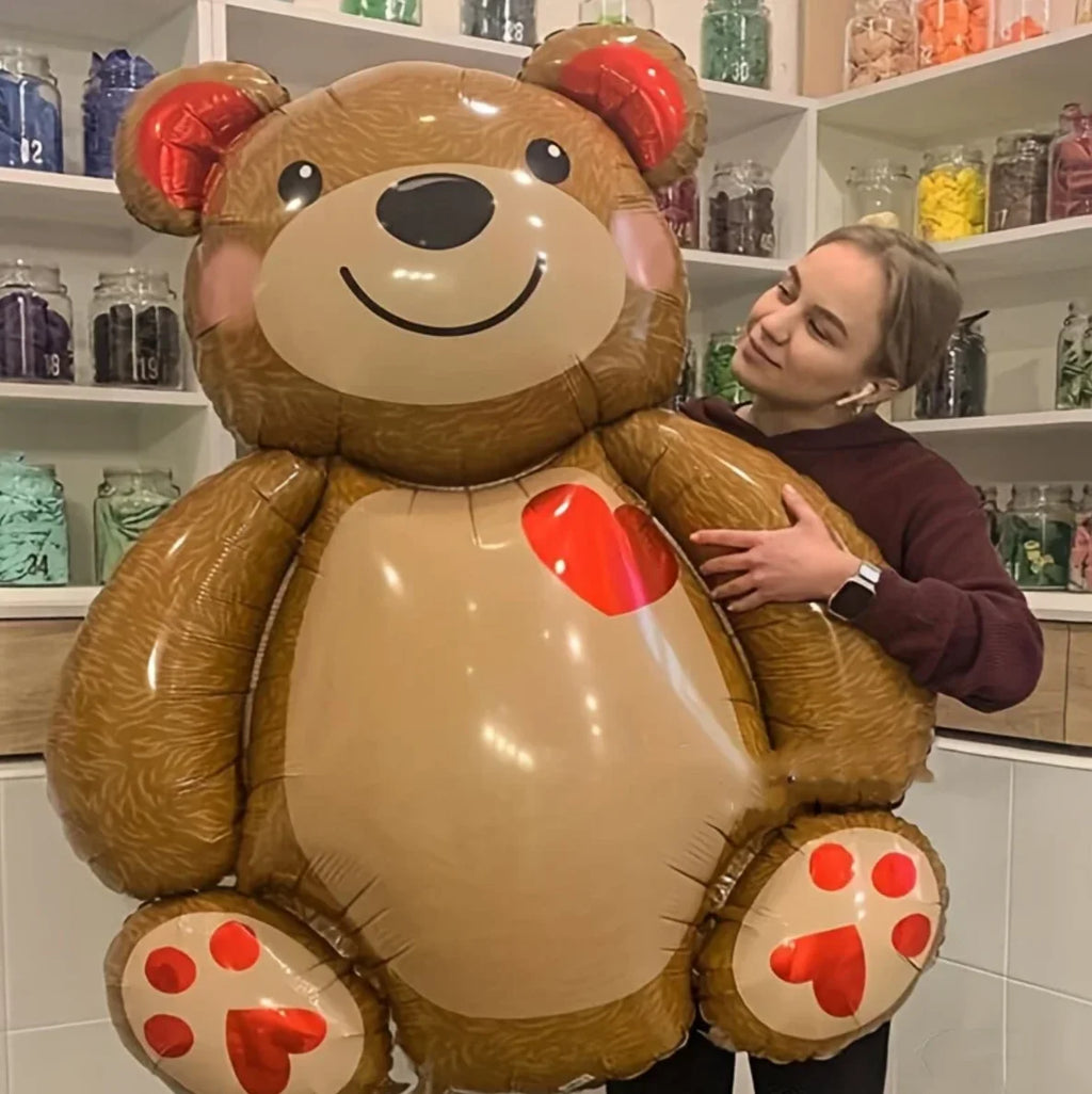 Children's Birthday Wedding Party Cake Decoration Mom Shower Background Huge Bear Aluminum Film Balloon Hug Bear