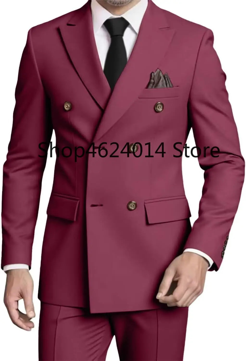 Suits for Men Slim Fit 2 Piece, Mens Double Breasted Suit Tuxedo for Men Wedding Business Prom Formal Suits