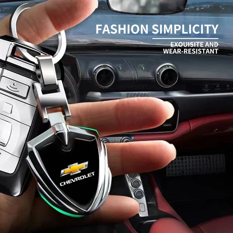 Personalized Metal Car Keychain Gift Fit For Chevrolet Silverado Impala Malibu Equinox Cruze Camaro Cavalier Blazer Spark Aveo