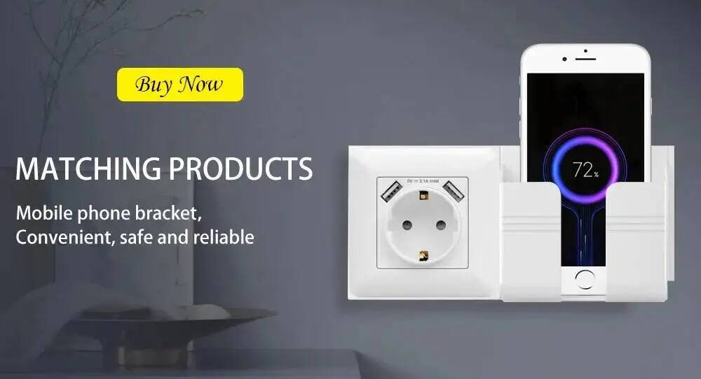 White smartphone bracket with integrated USB ports and phone holder for convenient charging in an embedded wireless desktop charger 15w.