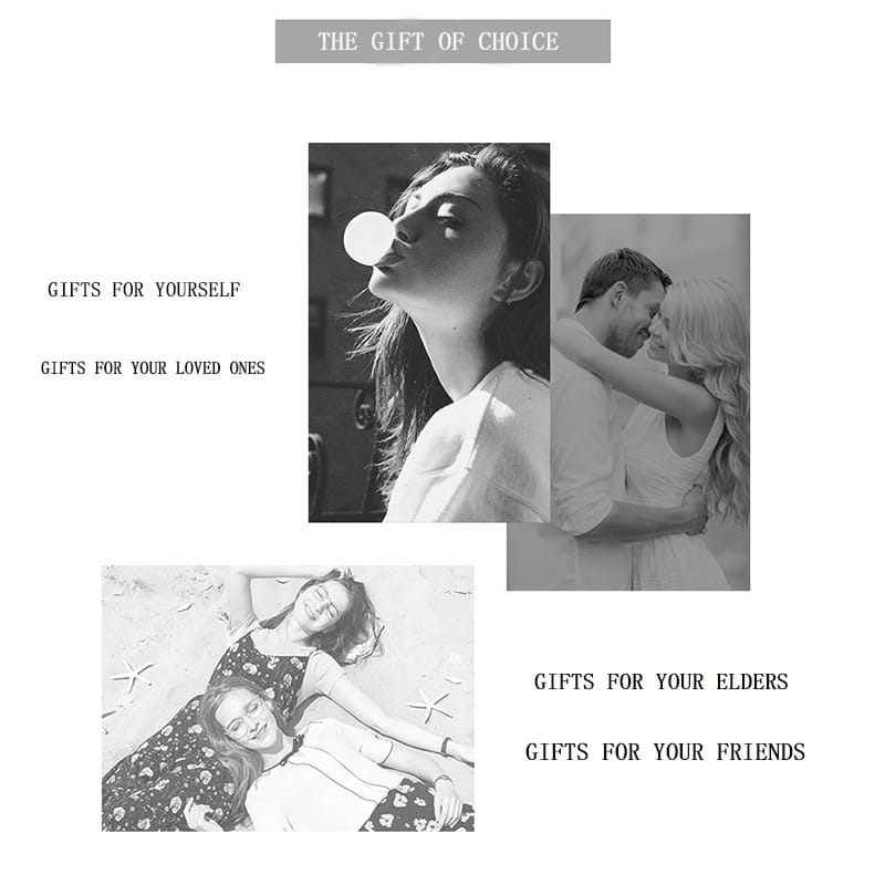 the cherry bag charm heart keychain is showcased with black-and-white photographs depicting romantic and joyful moments among couples, friends, and family emphasizing the gift of choice concept.
