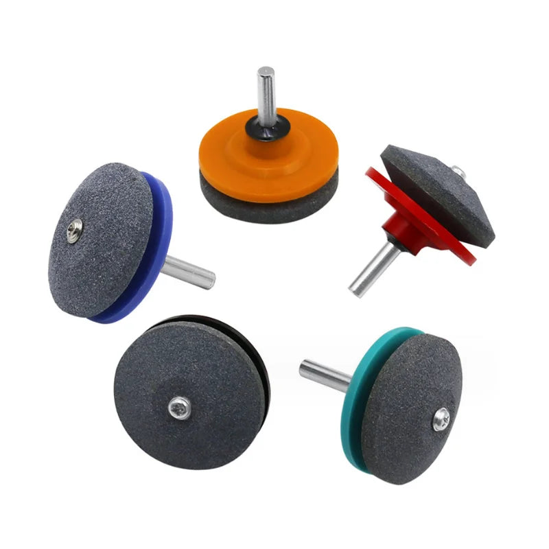 50mm Lawn Mower Sharpener Blade for Power Hand Drill Knife Sharpening Stone Grindstone Grinding Tool Garden Whetstone Sander