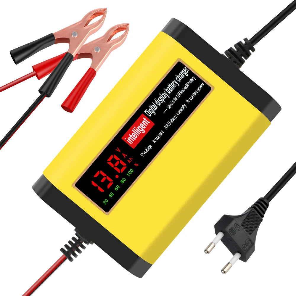 2A Intelligent Fast Power Charging 3 Stages Lead Acid AGM GEL Battery-chargers Car Accessories Car Battery Charger