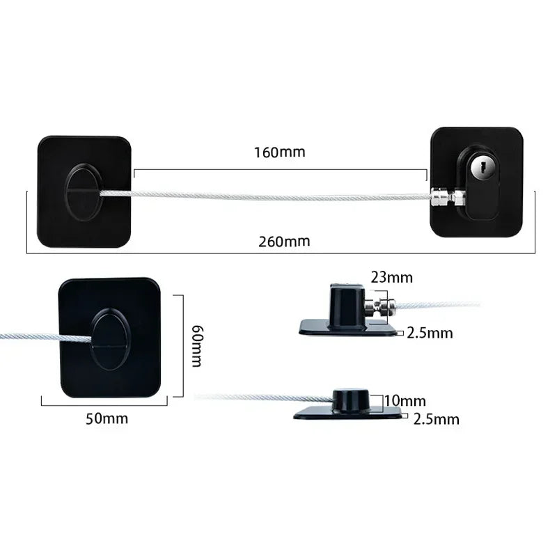 1pcs Multi-function Security Child Safety Cabinet Lock Drawer Lock Bracket for Refrigerator Baby Furniture Protection