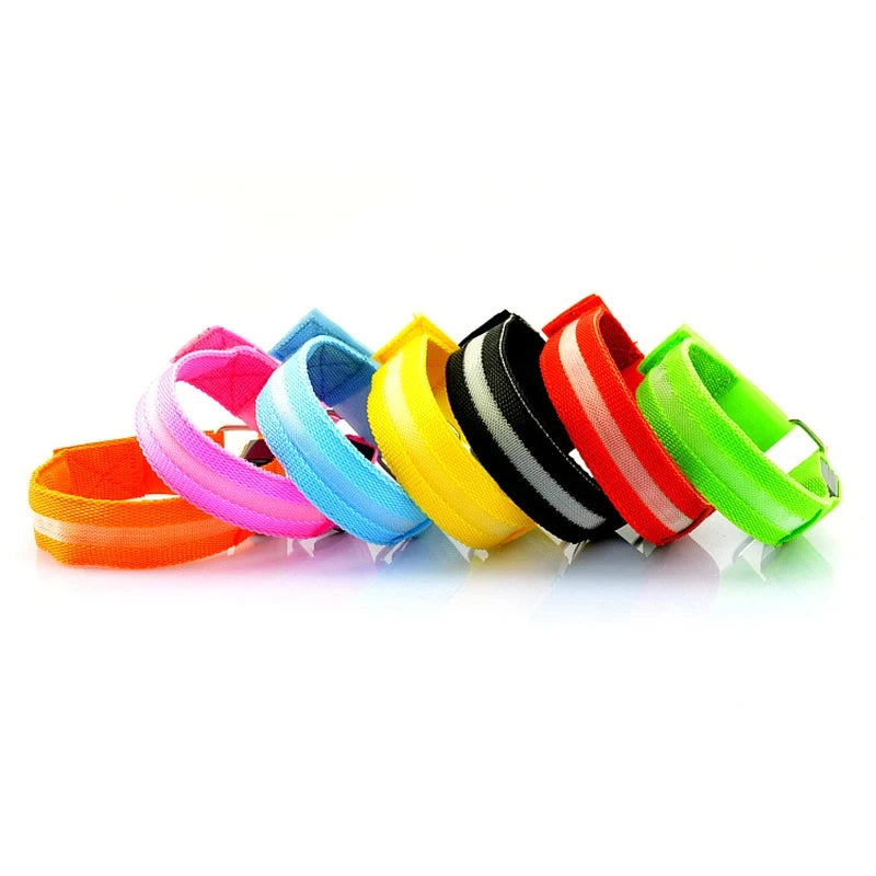 Outdoor Sports Armband LED Light Night Running Safety Belt USB Rechargeable Arm Leg Warning Wristband Cycling Bike Bicycle Light