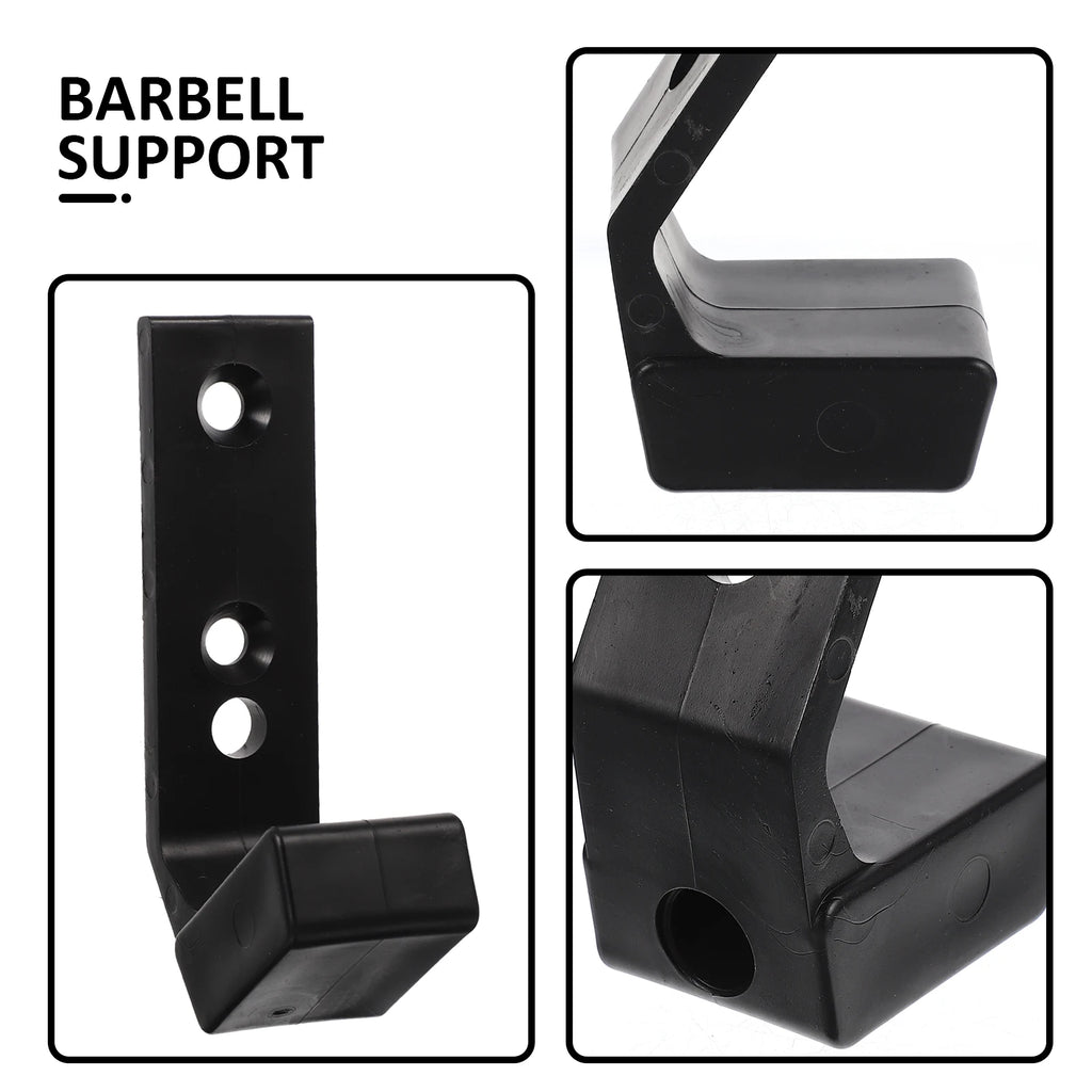 2PCS Barbell Stand Hook Gym Equipment Barbell Bracket Hooks Wall Mounted Mount Weight Bar Holder Fitness Equipment Rack Storage