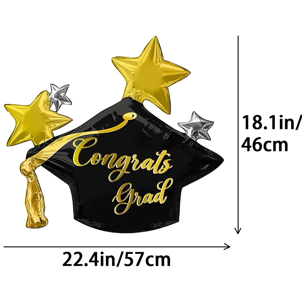 3-Pack Graduation Season Tomorrow's Star Balloon Set, Graduation Party Graduation Ceremony Graduation Season Decoration Graduation Gift, Tomorrow's Star Aluminum Film Balloons