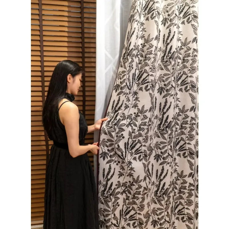 Luxury Minimalist High Precision Embroidered Curtains Rich in Colors, with Comfortable Feel for Bedroom Home Decoration