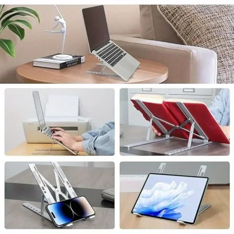 Aluminum Portable Laptop Stand Holder Accessories Macbook Air Pro Notebook Support Computer Bracket Foldable Lap Top Base for Pc
