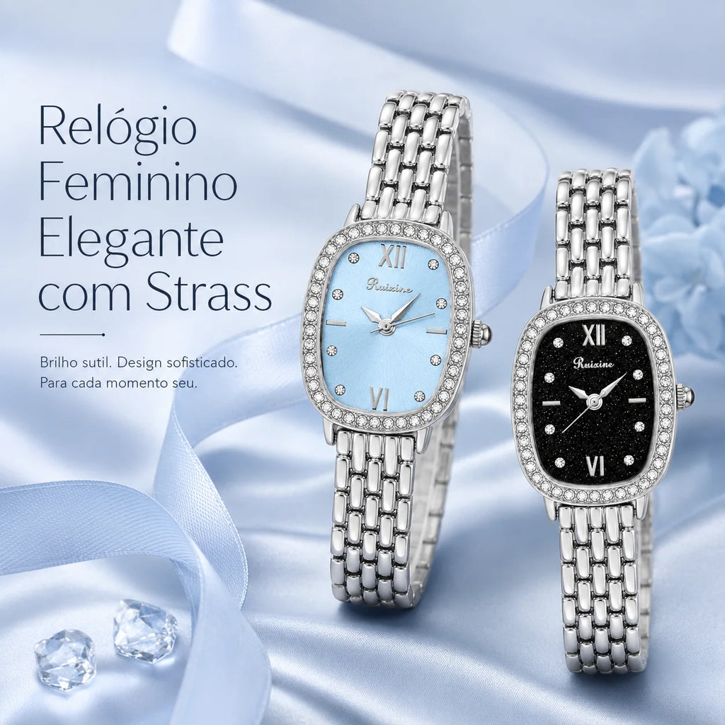 RUIXINE Women's Watches Fashion Casual Small Dail Ladies Quartz Watch Elegant Stainless Steel Girls Dress Wristwatch