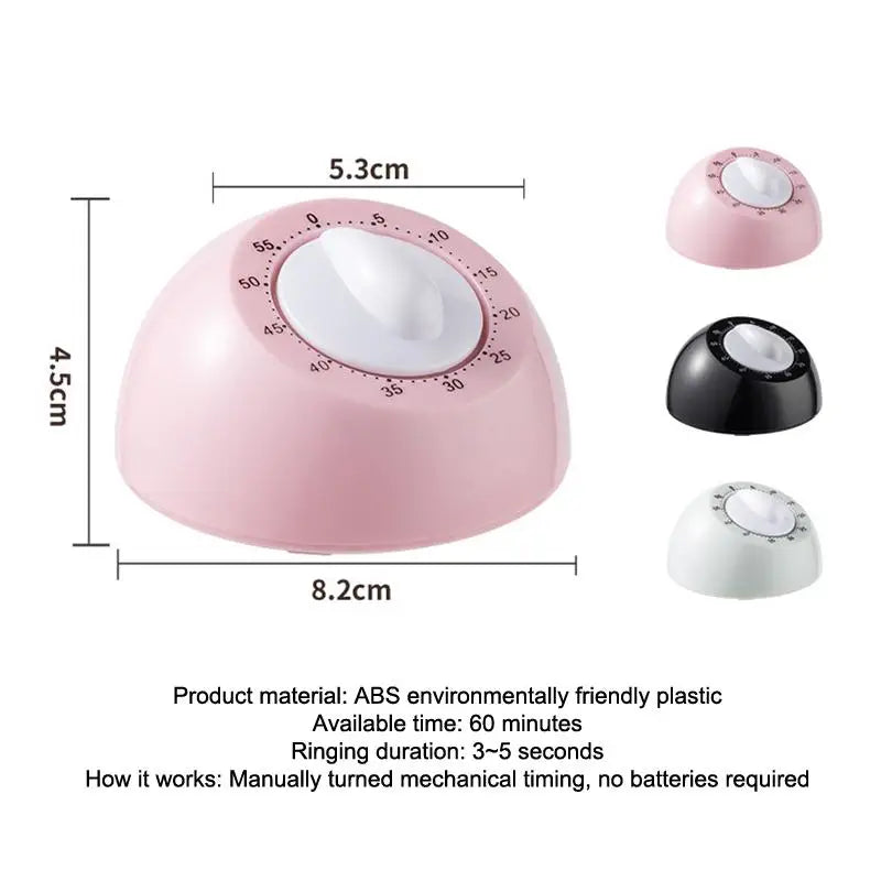 Mechanical Kitchen Timer With Loud Alarm And Battery Free Design Perfect For Home Cooking Baking And Study Time Management