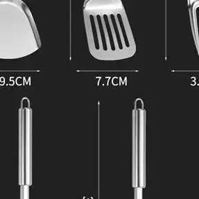 Kitchen Cookware Cooking Utensils Stainless Steel Shovel Soup Spoon Turner Utensils Dinnerware Cooking Tool Kitchen Gadgets