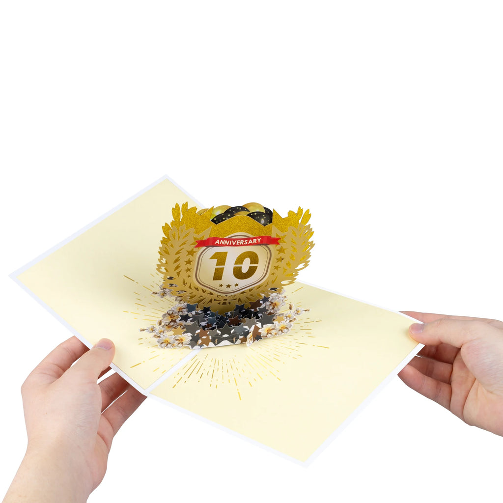 Anniversary Cards 1-100 Years – Elegant Numbered Greeting Card for Couples, Weddings, Milestone Celebrations