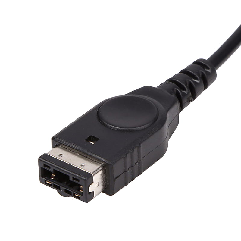Black plastic usb cable connector with metallic silver interface and textured grip for 5 in 1 multi console usb charging cable.
