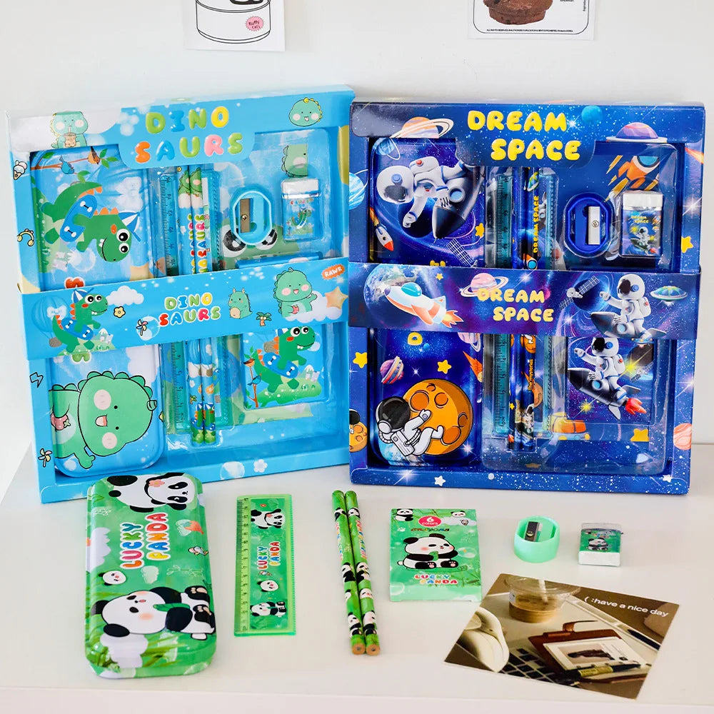 7-Piece Kids Kindergarten Stationery Set School Supplies Gift Learning Kit for Students