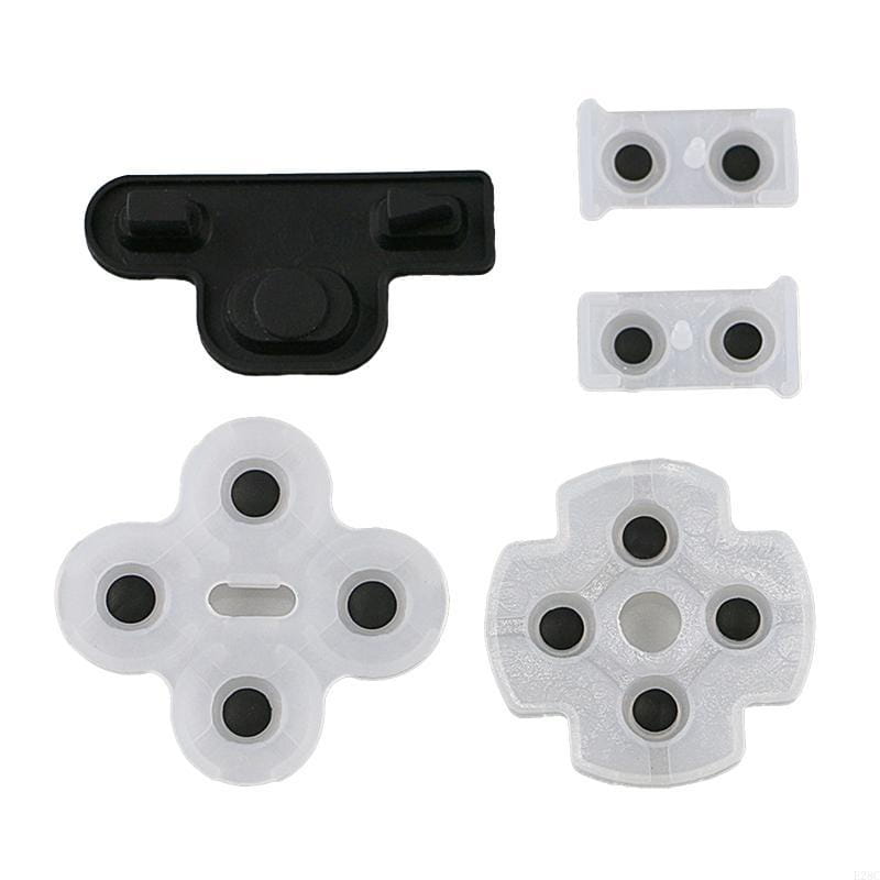 Schwarzes und weißes leitfähiges Gummipol-Set für den Richtungs-Pad-Ersatz am PlayStation-3-Controller
