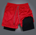New Fashion Demon Slayer Kimetsu No Yaiba Anime Men Gym Shorts Summer Loose Sportswear Double-layer Fitness Pants Streetwear Y2k