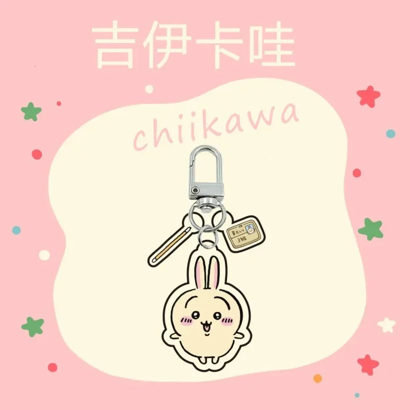 New Chiikawas Keychains Kawaii Cartoon Acrylic Keychain Cute Car Keyring Fashion Accessories Backpack Pendant Birthday Gifts