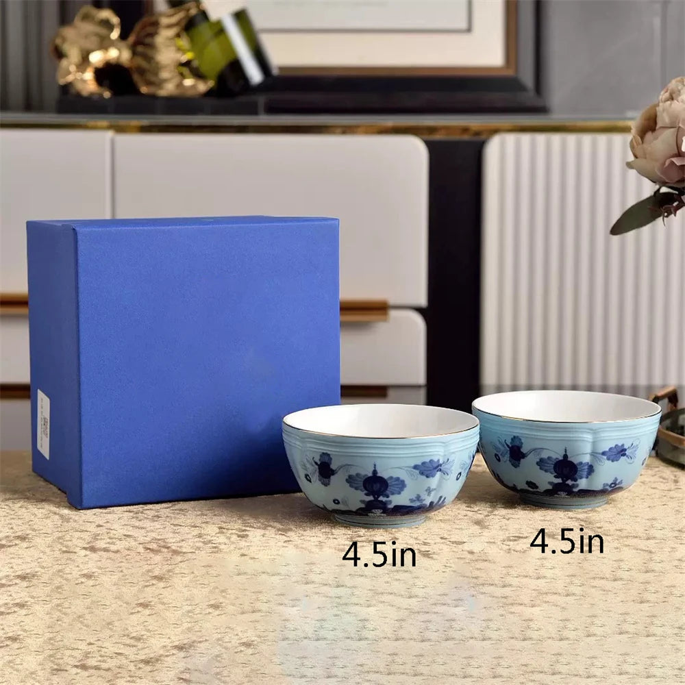 Kitchen Supplies Home Ceramic Tableware Steak Coffee Cup Mug Tray Teapot Milk Pot Bowl Printed Tableware Decoration Package