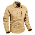 New Men's Long Sleeve Shirt Spring Autumn Wrinkle Free Workwear Shirts Japanese Style Lapel Pocket Casual Fashion Blouse Tops