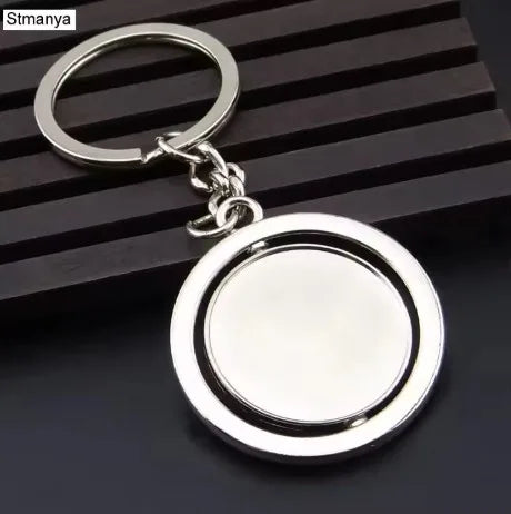 Personalized Fashionable Simple Key Chain Car Rotating Circular Various Styles And Specifications Accessories Keychains Gift