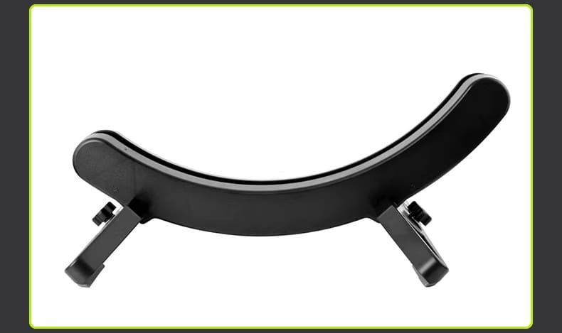 Support de violon courbé noir avec pieds réglables, conçu comme un support de stationnement pour vélo réglable et un rack de rangement.