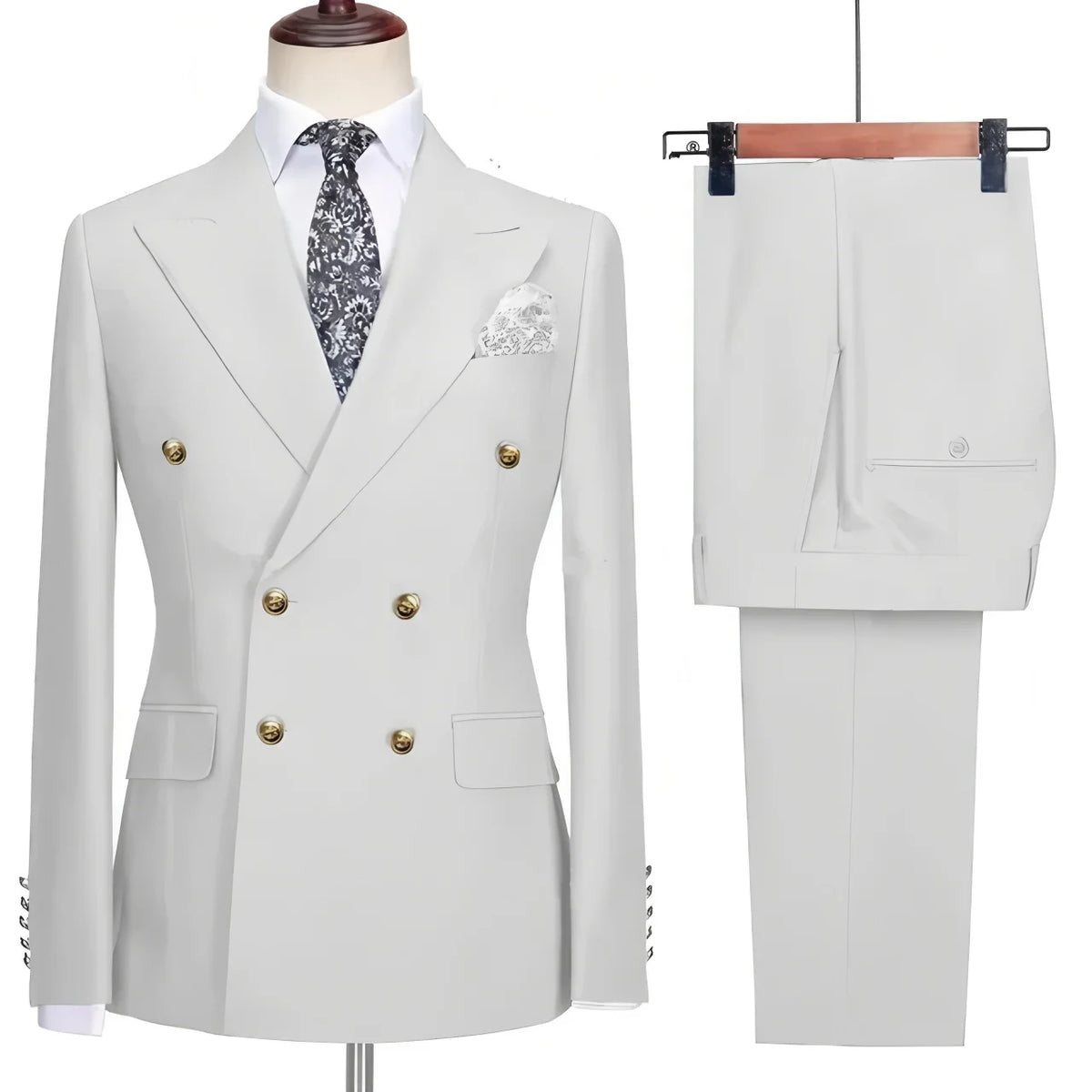 Men's Elegant Business Terno Casual Host Banquet Trousers Blazer Set Male Suit for Various Occasions