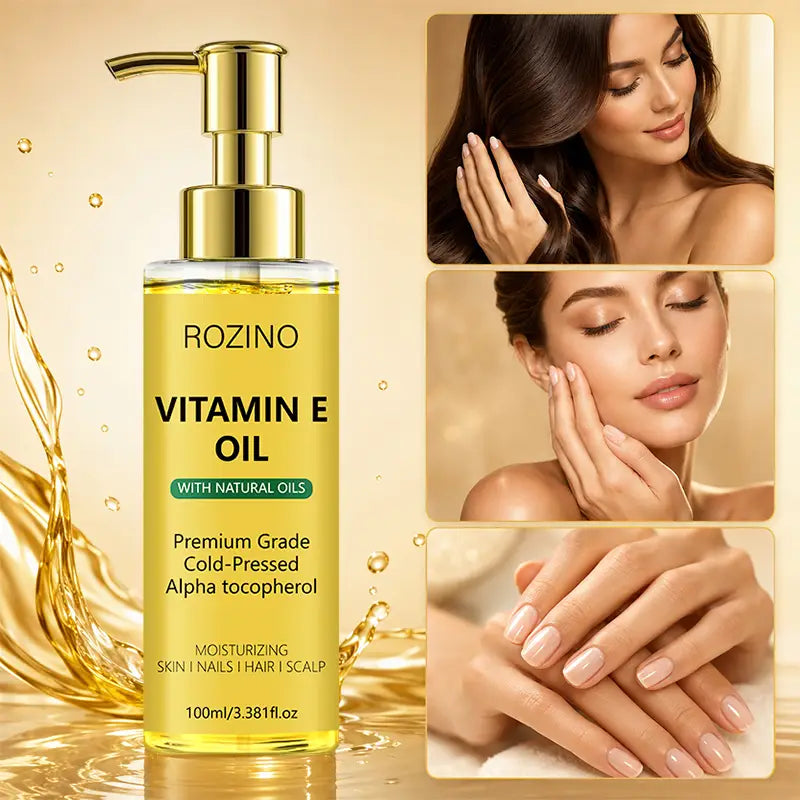 Multi-Purpose Moisturizing Ve Essential Oil, Rich in Vitamin E, Provides Powerful Hydration and Deeply Nourishes Dry Skin and Hair, Suitable for Skin Care, Hair Care, Face, Body, Nails, Hair, and Eyelashes