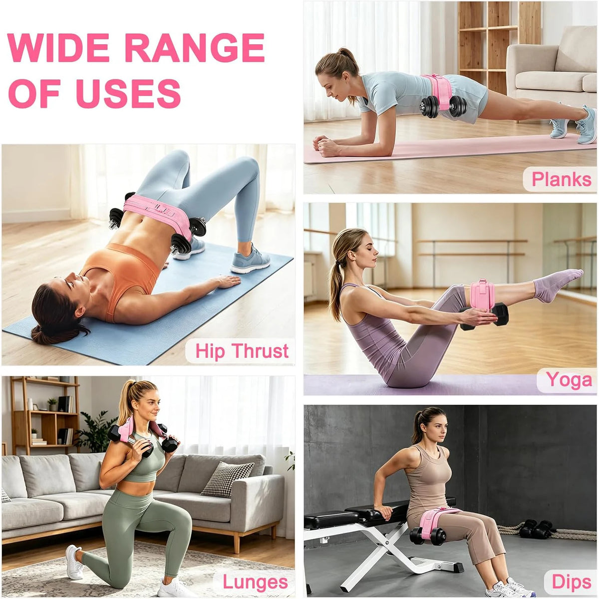 Adjustable Weighted Waist Belt, for Home Workouts, Dumbbell Training Home Gym Fitness Equipment