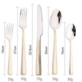 4Pcs Stainless Steel Cutlery Set Knife Fork Spoon Dinnerware Set Embossed handle Dinner Tableware Kitchen Home Flatware