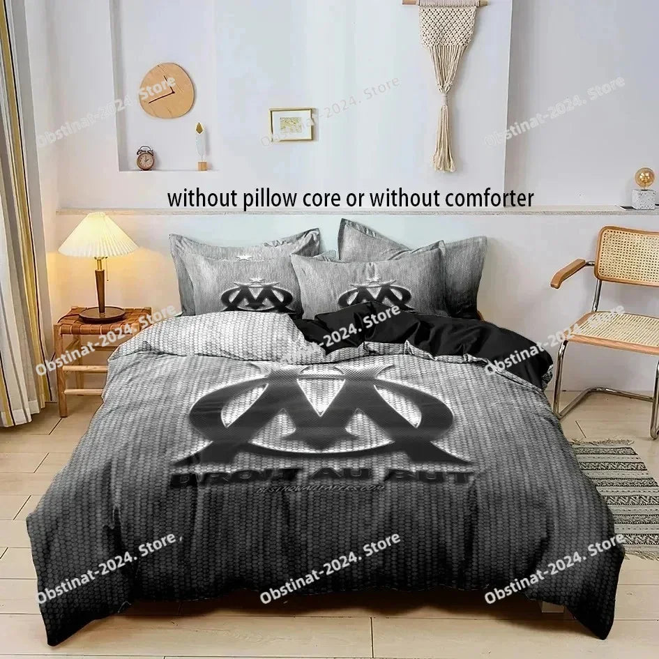 M-marseille Fashion Digital printed Bedding set for Adult and boys bedroom，Duvetcover Pillowcase Double bed full size